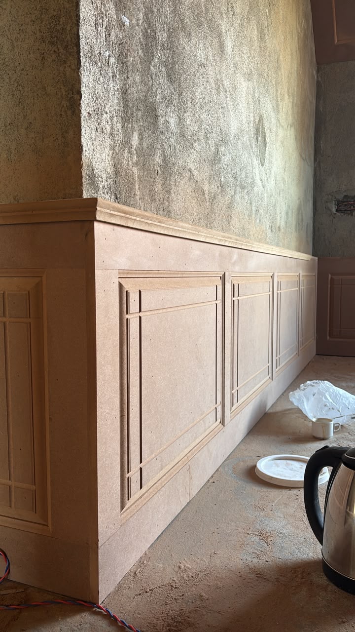 Panelled Joinery Study — interiors project by Muse Design & Construction, Srinagar, J&K